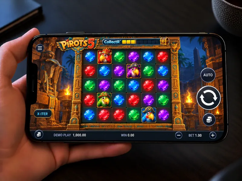 Pirots 5 op een smartphone